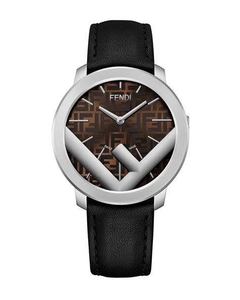 fendi tan brown leather chronograph watch|Fendi Watches for Men .